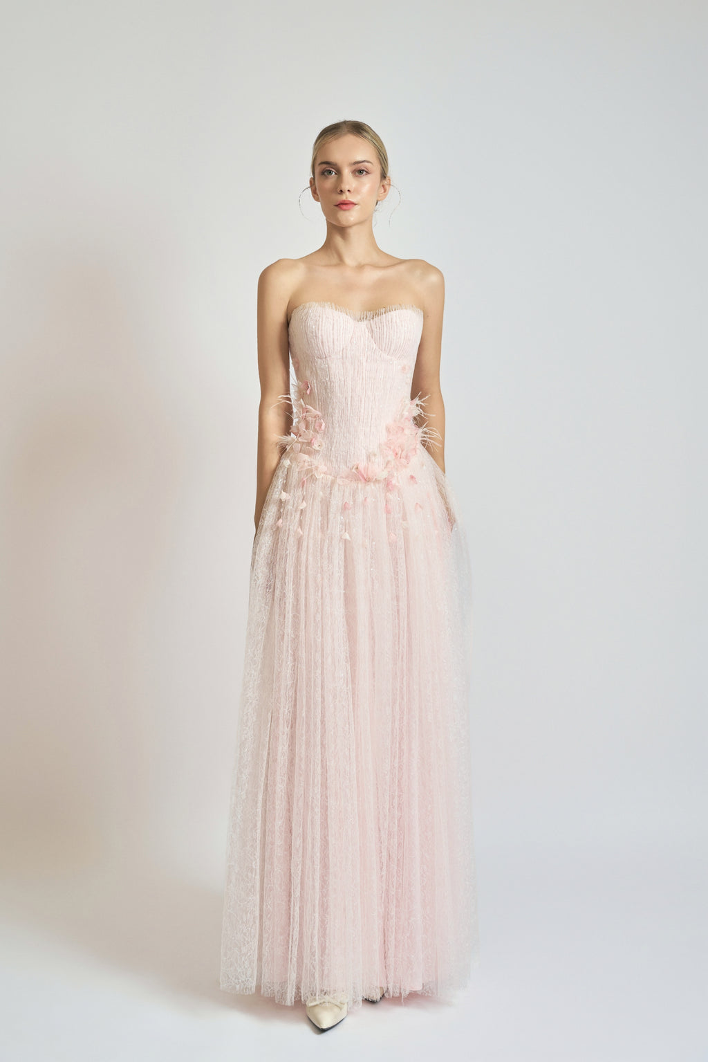 Blush Petal Shimmer Dress