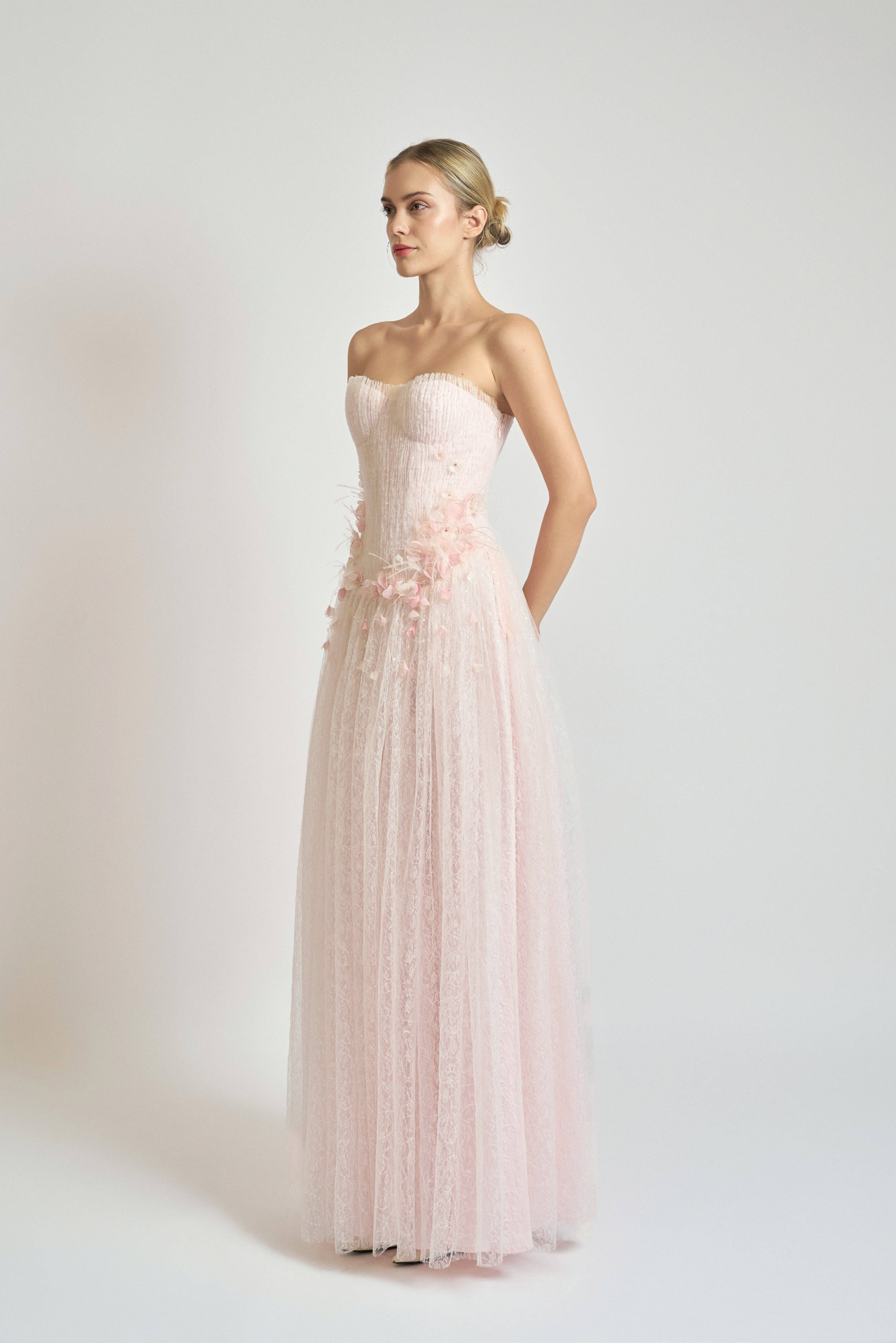 Blush Petal Shimmer Dress