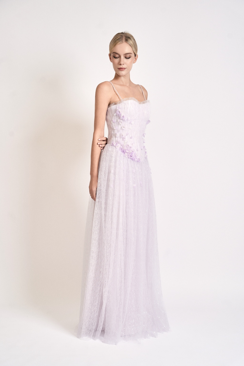 Lavender Whisper Maxi Gown