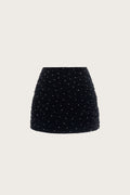 Crystal-Embellished Mini Skirt