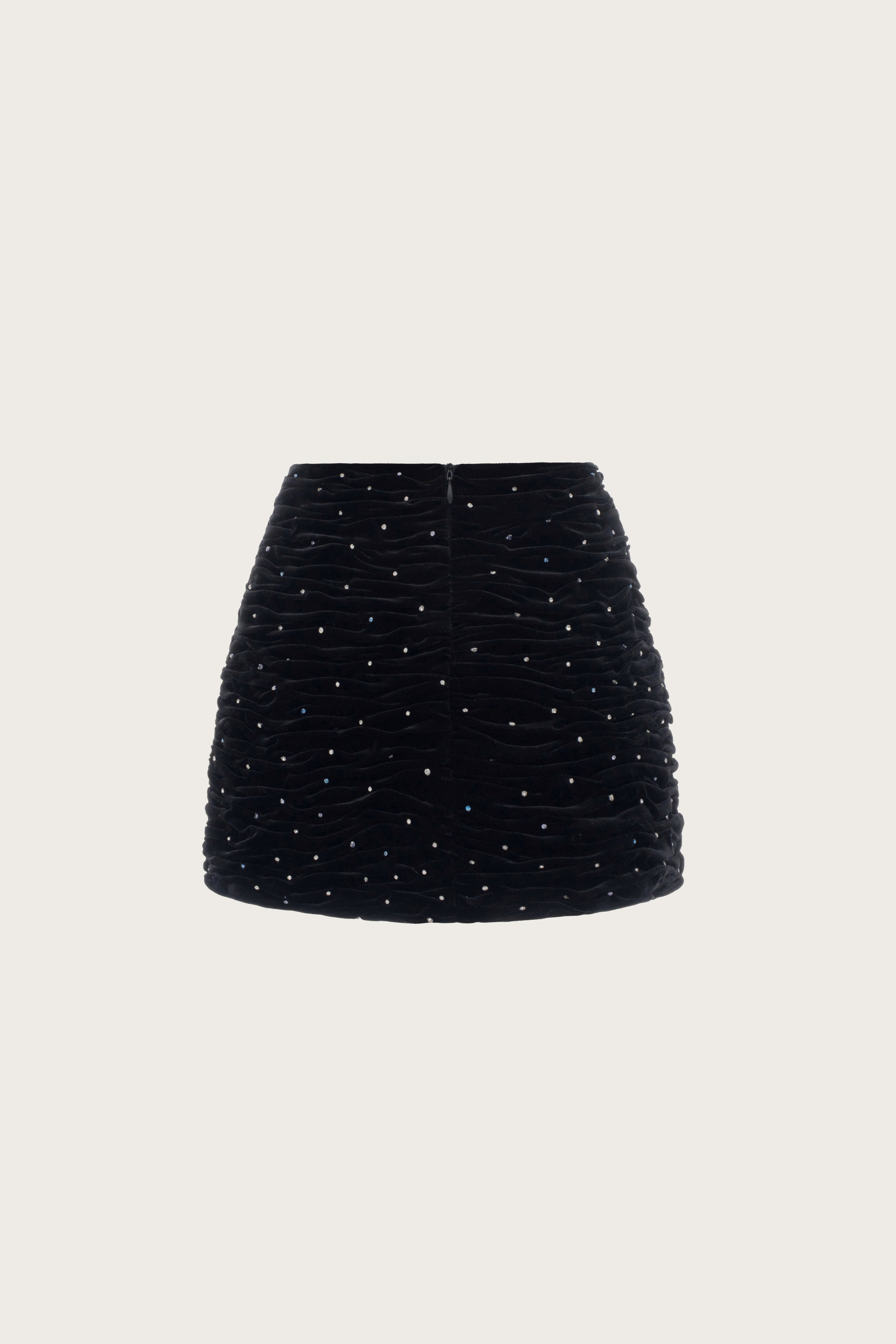 Crystal-Embellished Mini Skirt
