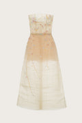 Floral Embellished Strapless A-Line Midi