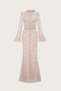 Ivory Lace High-Neck Mermaid Gown